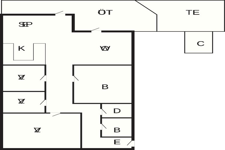 6 person holiday home in Ebeltoft - Floor plan
