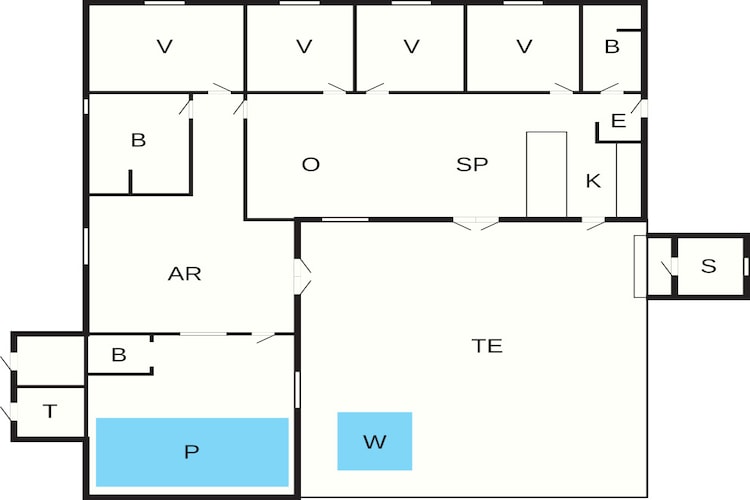 12 persoons vakantie huis in Ebeltoft-Plattegrond