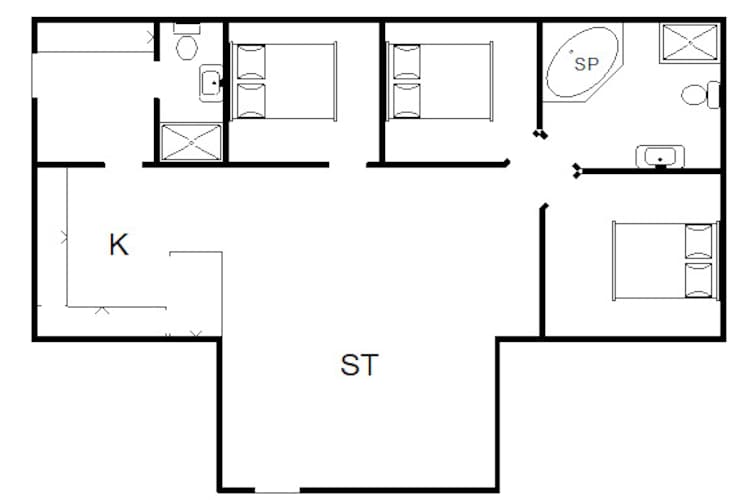 Moderne retraite in Skaven -- By Traum Ferienwohnungen-Plattegrond
