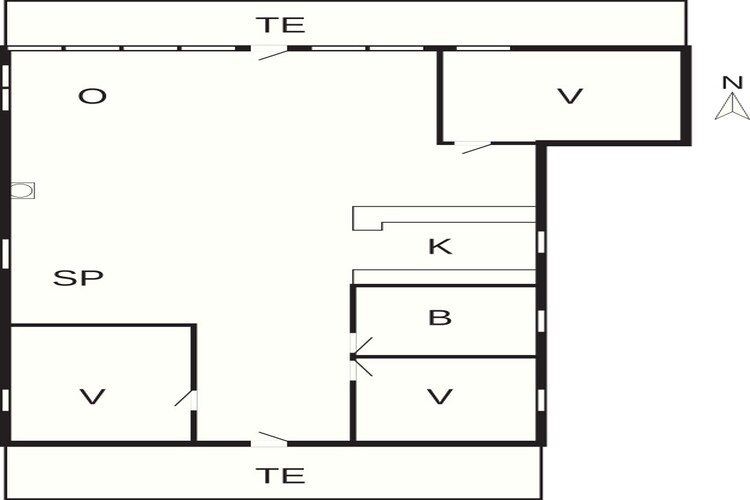 6 person holiday home in Ulfborg-By Traum - Floor plan