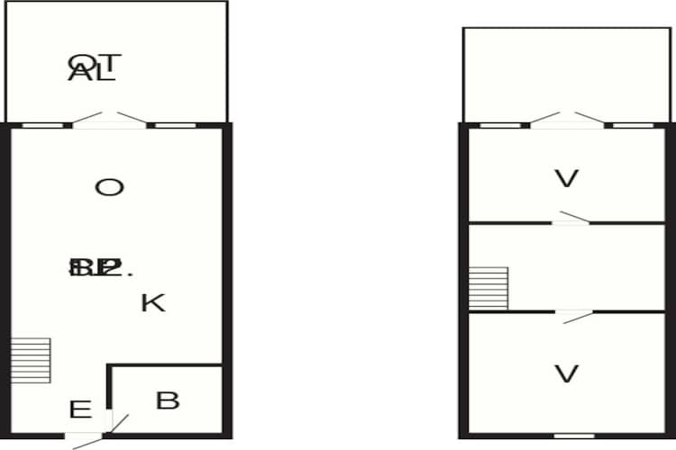 Maison de vacances pour 6 a Hadsund-By Traum-Plan d'étage