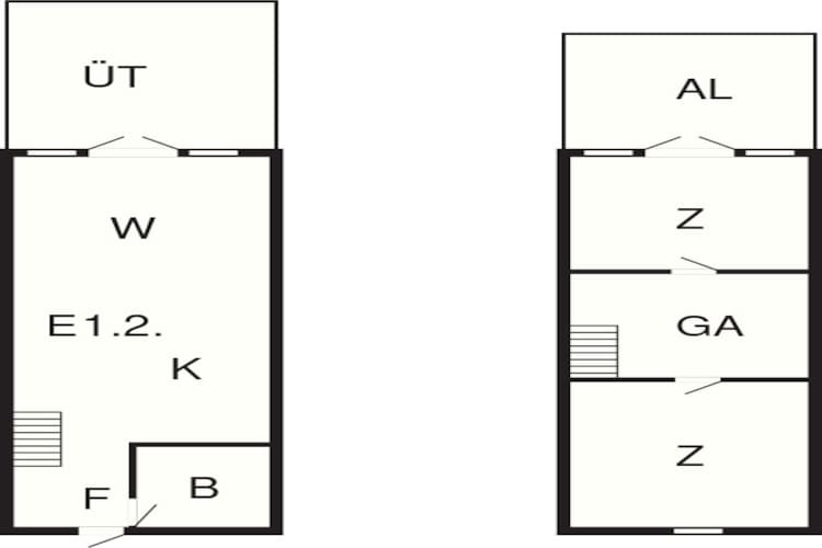 Maison de vacances pour 6 a Hadsund-By Traum-Plan d'étage
