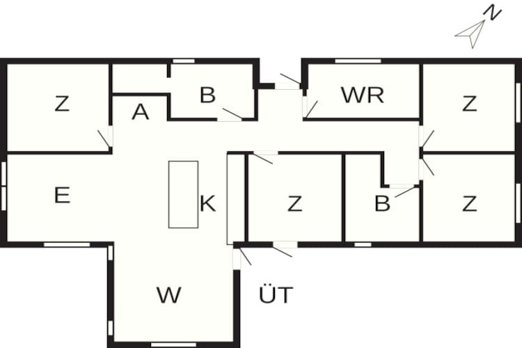 10 Personen Ferienhaus in Glesborg-By Traum - Grundriss