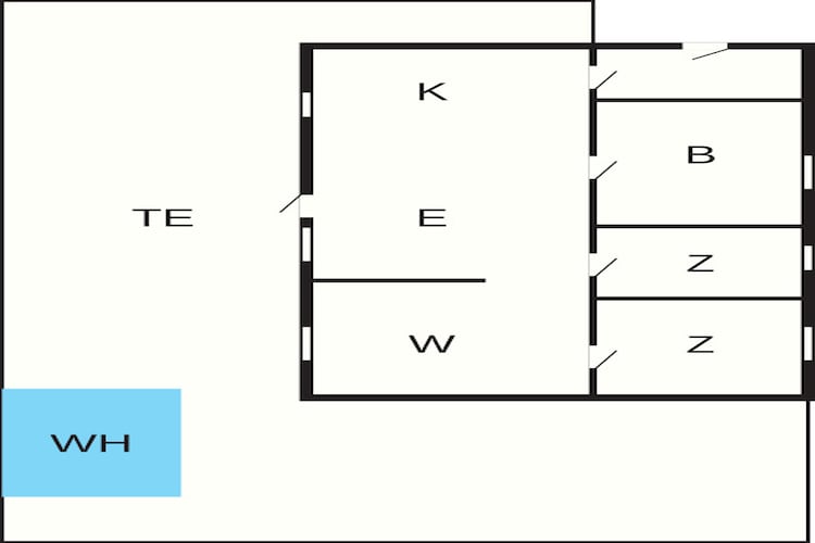 3 Personen Ferienhaus in Esbjerg V-By Traum-Grundriss