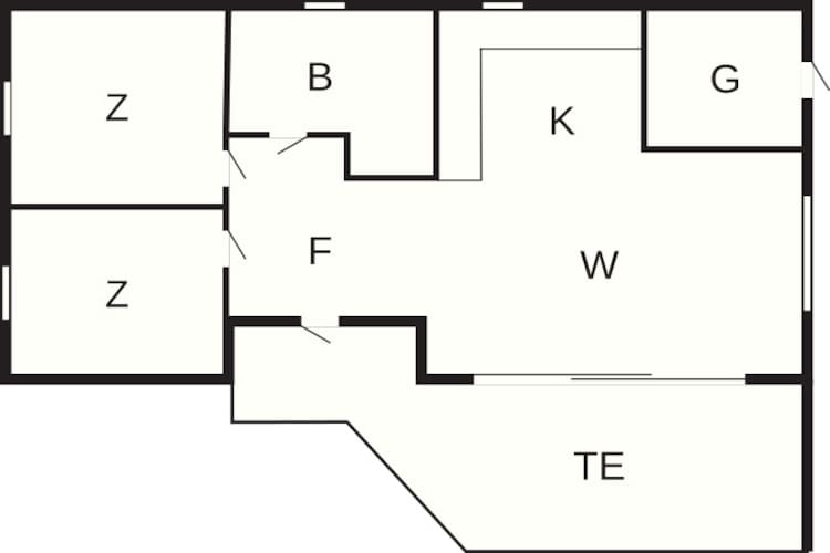 Moderne strandcottage in Tofta, Gotland - Plattegrond