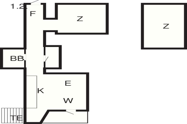 Maison de vacances pour 4 a Brovst-Plan d'étage