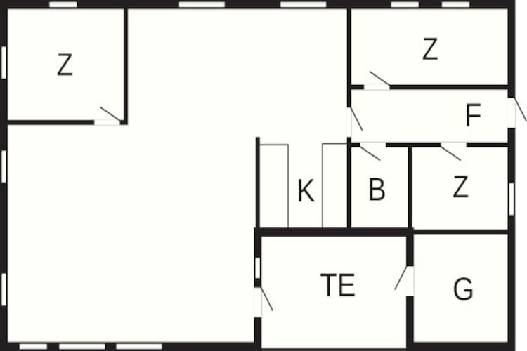6 person holiday home in Hals-By Traum - Floor plan