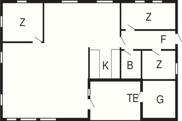 6 person holiday home in Hals-By Traum - Floor plan
