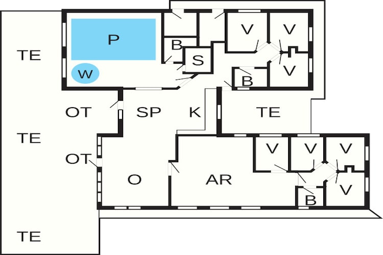 Luxe retraite in Mommark - Plattegrond
