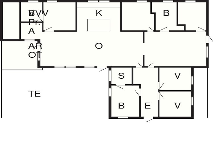 10 persoons vakantie huis in Blåvand-Plattegrond