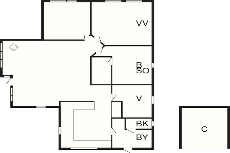 Maison de vacances pour 6 a Asaa-By Traum - Plan