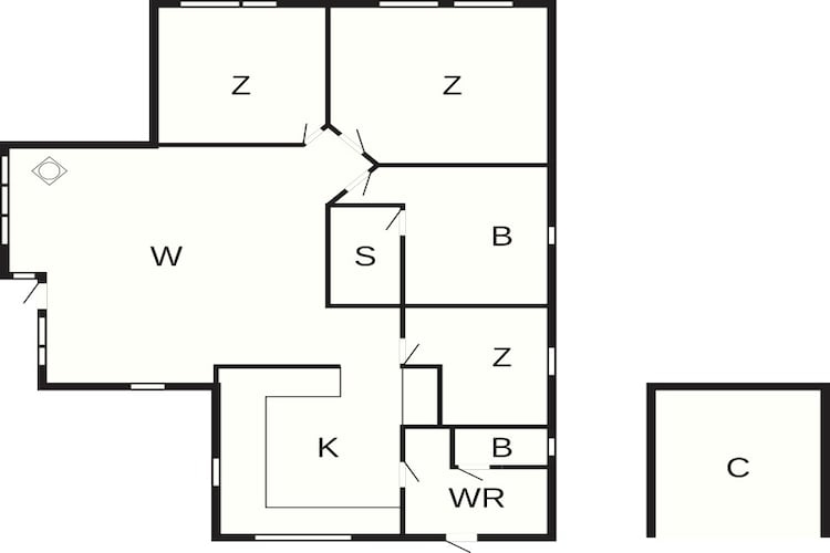 Maison de vacances pour 6 a Asaa-By Traum - Plan