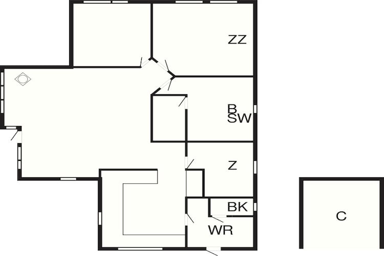 Maison de vacances pour 6 a Asaa-By Traum - Plan