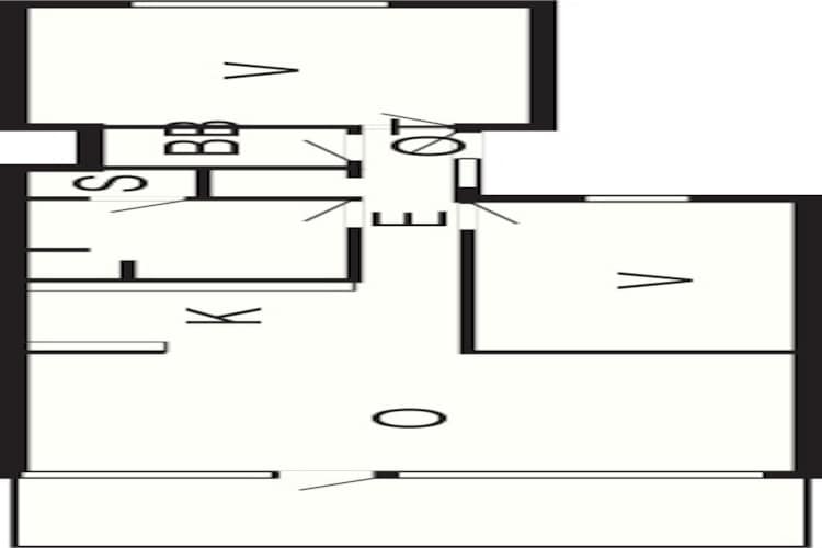 Licht appartement aan zee in Ebeltoft - Plattegrond