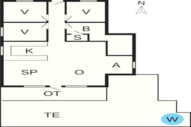 6 persoons vakantie huis in Ulfborg-Plattegrond