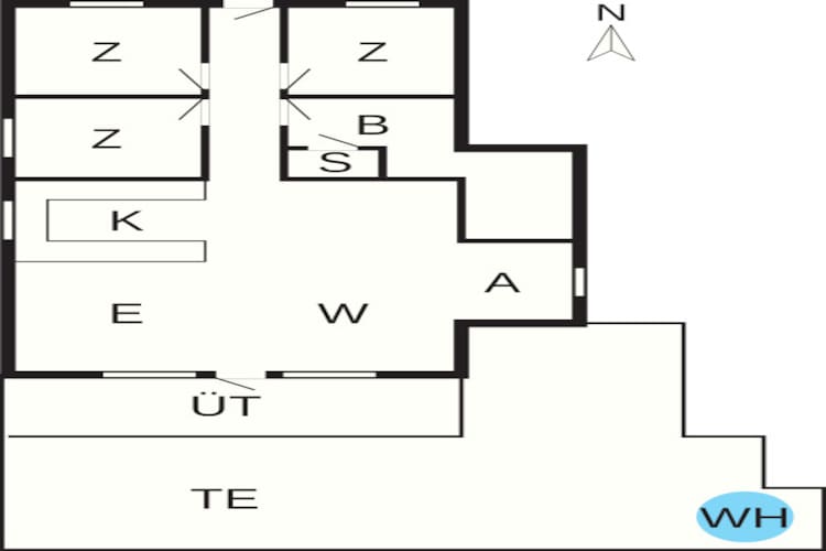 Maison de vacances pour 6 a Ulfborg - Plan