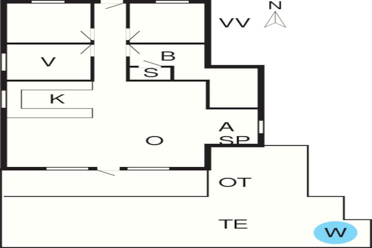 Maison de vacances pour 6 a Ulfborg - Plan