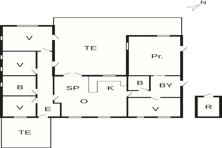 8 person holiday home in Pandrup-By Traum-Floor plan