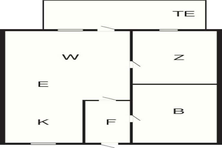 2 Personen Ferienhaus in Aakirkeby-By Traum-Grundriss