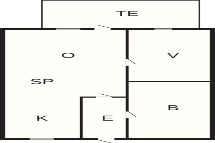 Maison de vacances pour 2 a Aakirkeby-By Traum - Plan