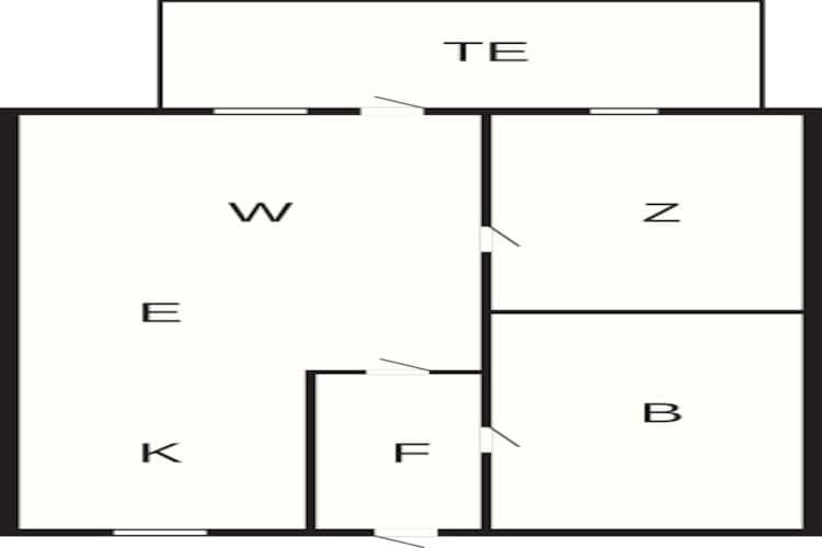 2 persoons vakantie huis in Aakirkeby-By Traum - Plattegrond