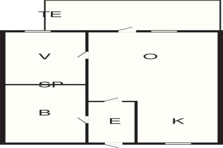 2 persoons vakantie huis in Aakirkeby-By Traum-Plattegrond