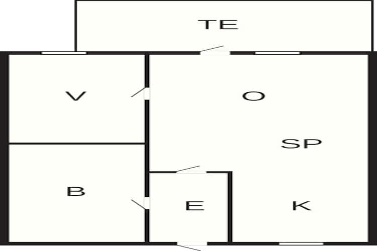 2 persoons vakantie huis in Aakirkeby-By Traum - Plattegrond