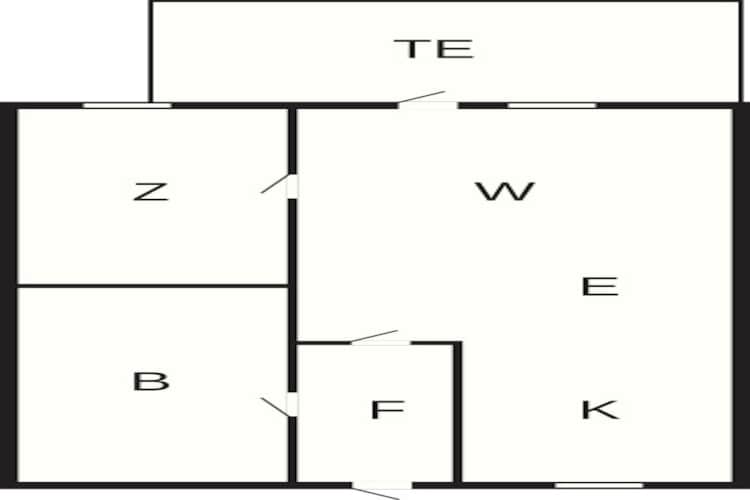 2 persoons vakantie huis in Aakirkeby-By Traum - Plattegrond