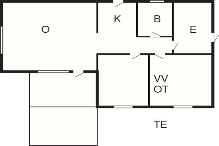 4 persoons vakantie huis in Aakirkeby-Plattegrond