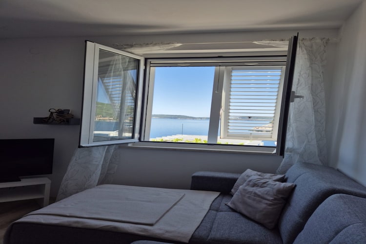 Apartments Matea - One-Bedroom Apartment with Sea View - (Štikovica)-Woonkamer