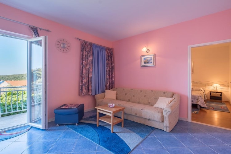Apartments Saulan - One Bedroom Apartment with Balcony and Sea View (Molunat)