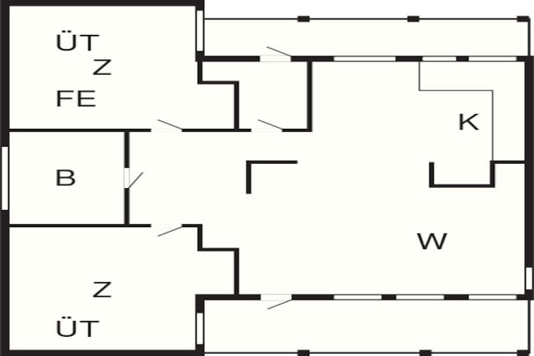 3 room w/fiordview,Premium-Plattegrond