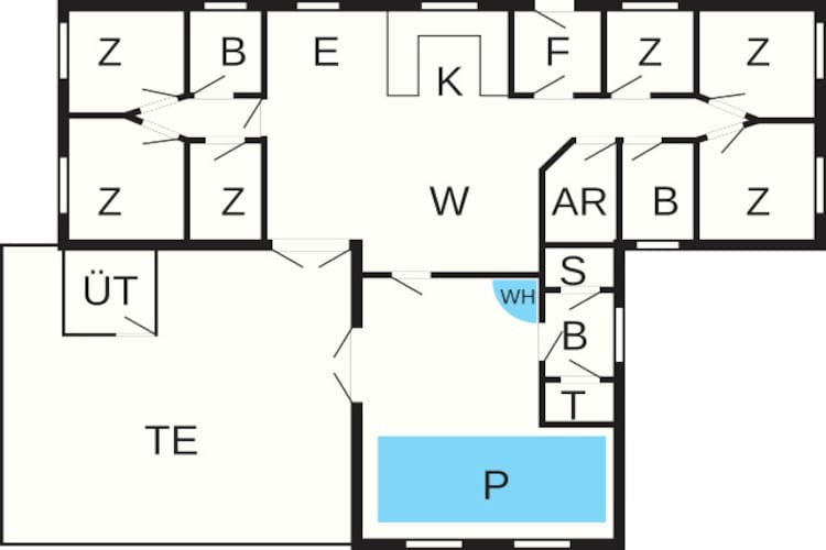 Maison de vacances pour 12 a Ulfborg-By Traum - Plan