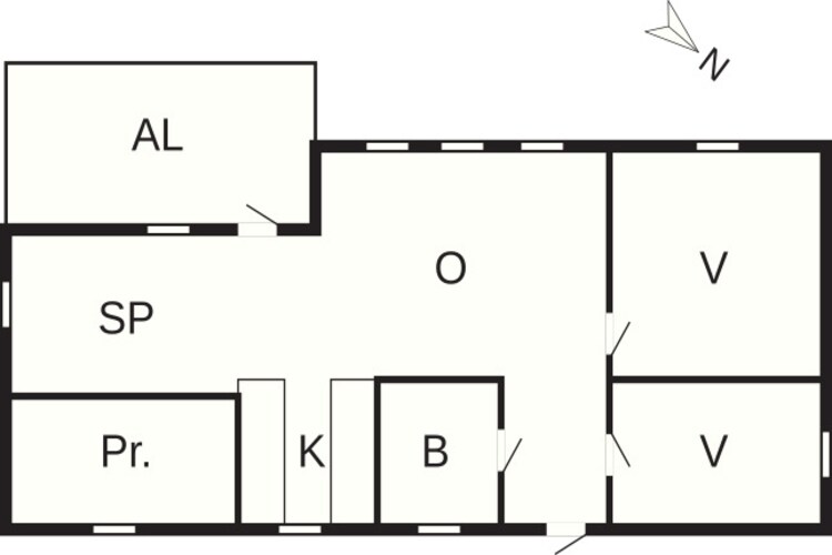 Cozy Cottage near Lake and Sea - Floor plan