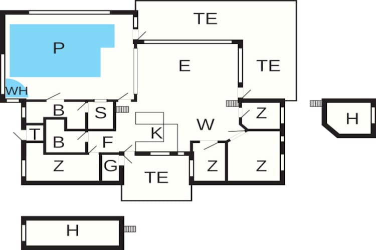14 persoons vakantie huis in Blokhus-By Traum - Plattegrond