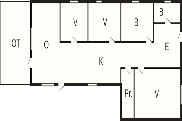 Vakantiehuis in Glesborg met terras-Plattegrond