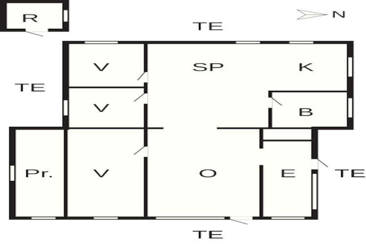 7 persoons vakantie huis in Bjert-By Traum-Plattegrond