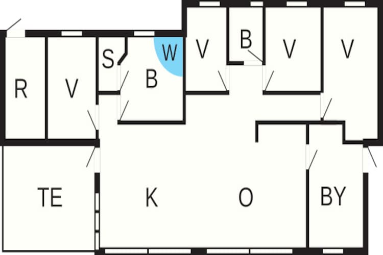 10 persoons vakantie huis in Bjert-Plattegrond