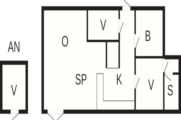 6 persoons vakantie huis in Bagenkop-Plattegrond