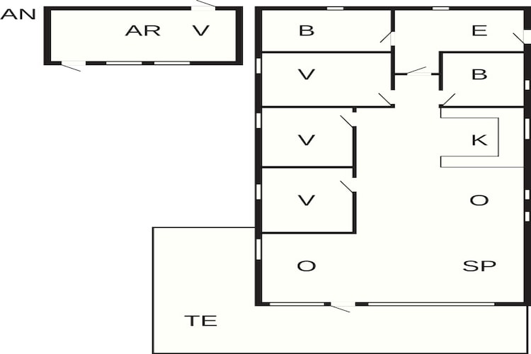 Maison de vacances pour 8 a Væggerløse - Plan