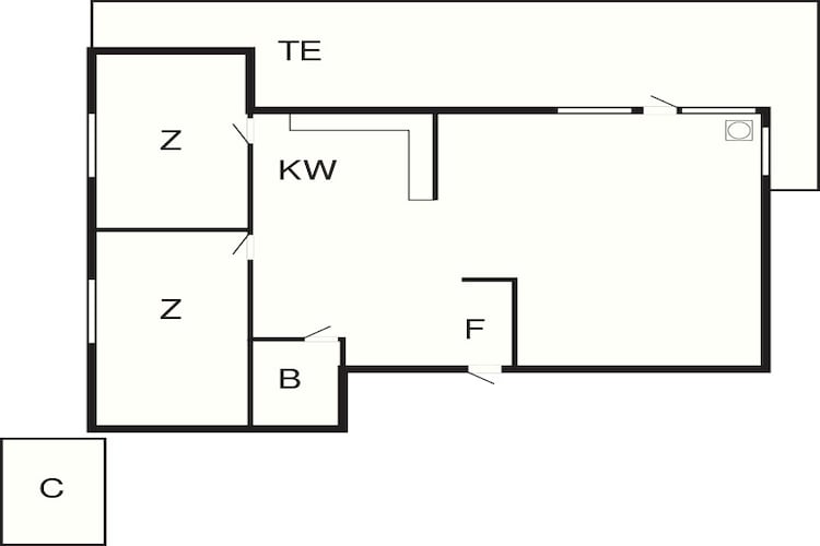 Maison de vacances pour 4 a Hals-By Traum - Plan