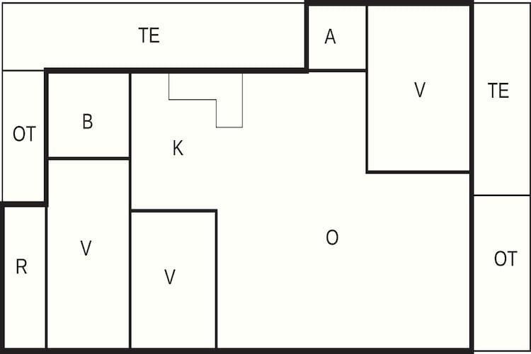 Maison de vacances pour 6 a Glesborg-By Traum - Plan