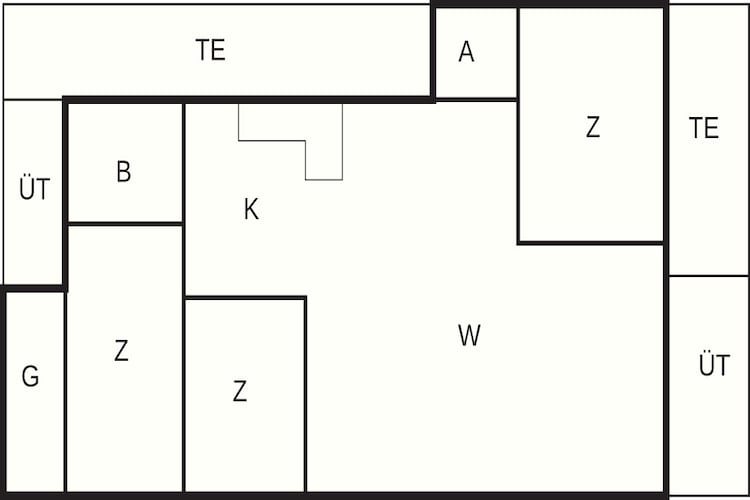 Maison de vacances pour 6 a Glesborg-By Traum - Plan