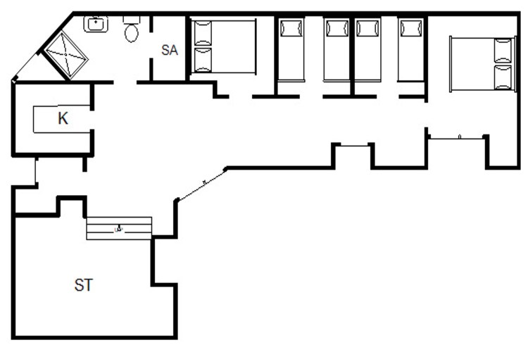 6 person holiday home in Vejers Strand - Floor plan