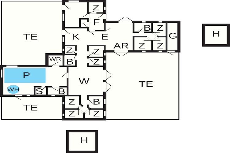 26 persoons vakantie huis in Jerup - Plattegrond