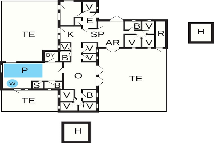 26 persoons vakantie huis in Jerup - Plattegrond