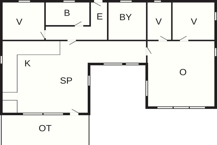 Ruim meerzijde toevluchtsoord-Plattegrond