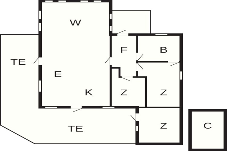 Modern huis nabij strand -- By Traum Ferienwohnungen-Plattegrond