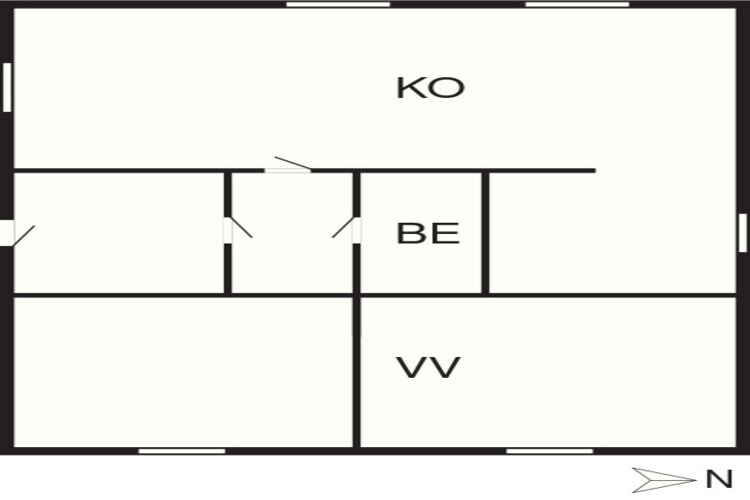 6 person holiday home in Rødby-Floor plan