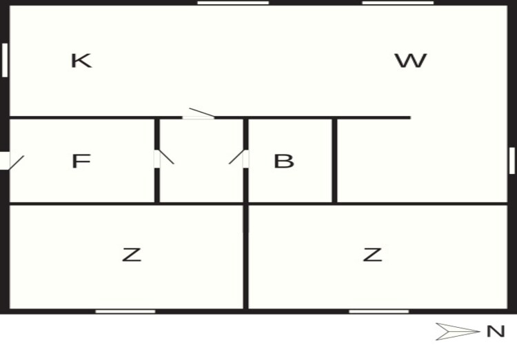 6 person holiday home in Rødby-Floor plan
